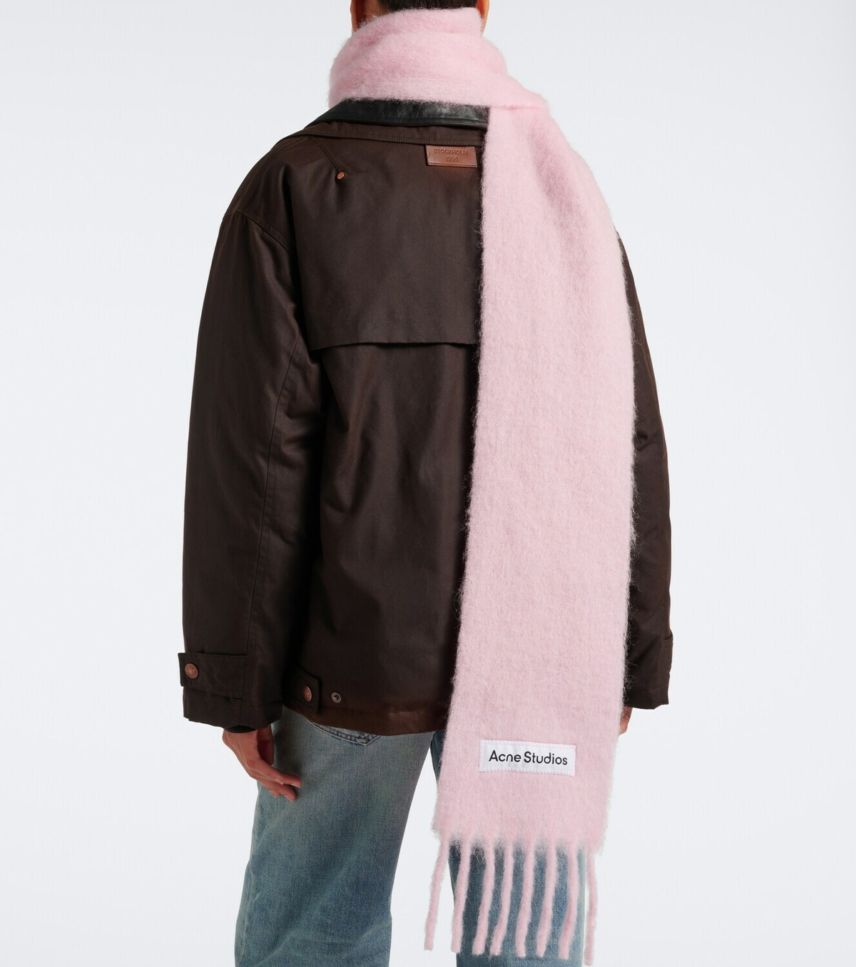 Acne Studios Fringed alpaca, wool, and mohair-blend scarf