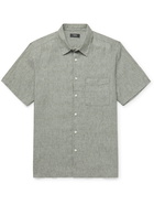 THEORY - Irving Mélange Linen Shirt - Green