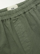 Folk - Assembly Wide-Leg Cotton-Blend Shorts - Green