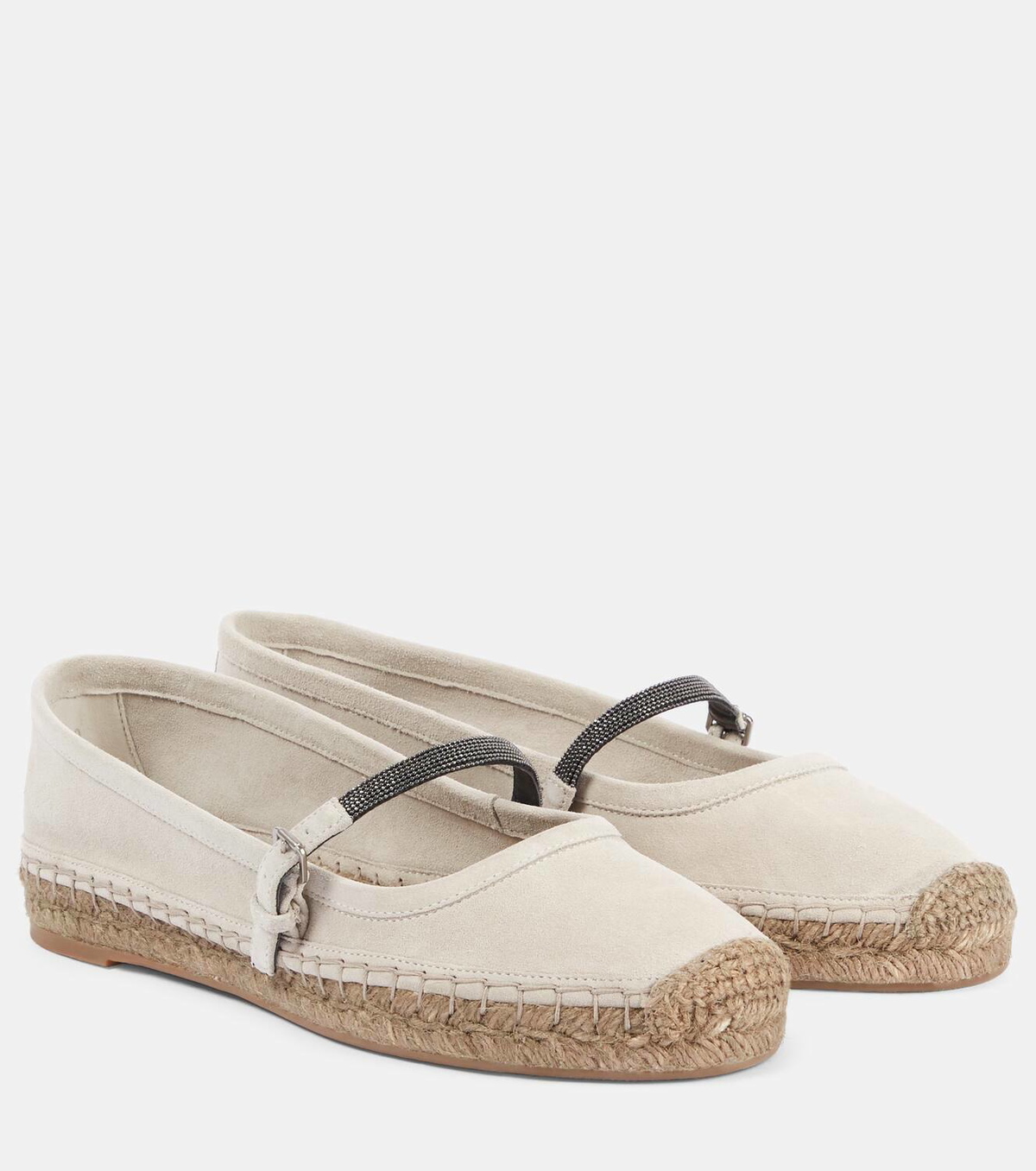 Brunello Cucinelli Monili suede espadrilles