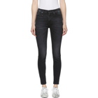 R13 Black High-Rise Skinny Jeans