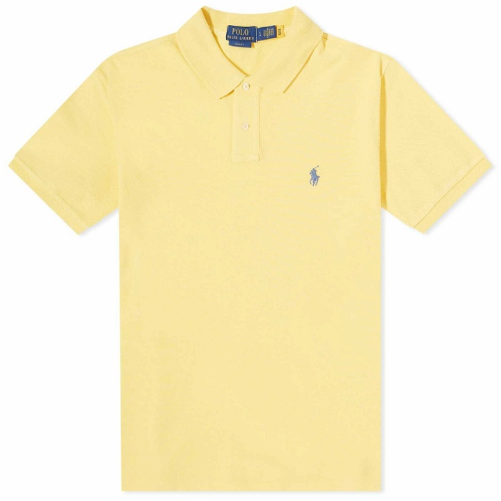 Photo: Polo Ralph Lauren Men's Slim Fit Polo Shirt in Fall Yellow