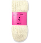 The Elder Statesman - Yosemite Ribbed Striped Cashmere Socks - Off-white