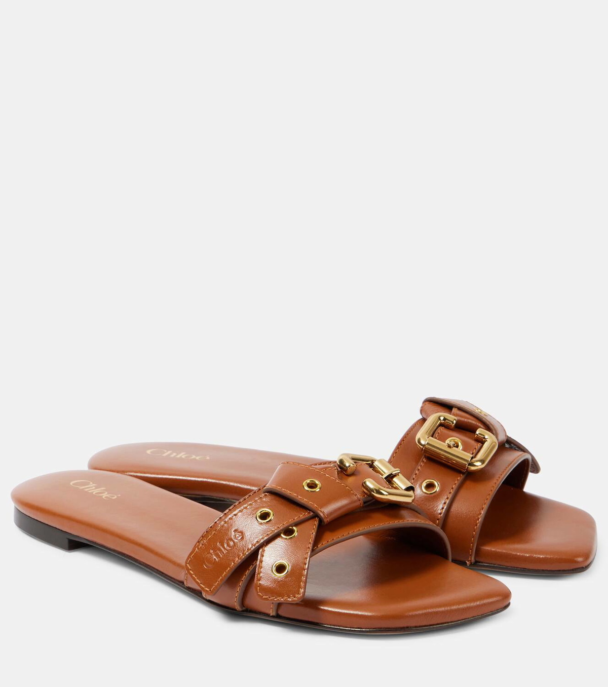 Chloé Mae leather slides Chloe