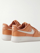 Nike - Air Force 1 '07 Suede-Trimmed Full-Grain Leather and Canvas Sneakers - Orange