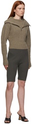 System Grey Rib Knit Shorts