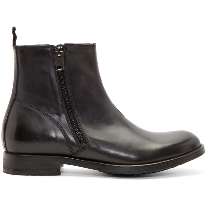 Photo: Diesel Black Leather D-Anklyx Boots