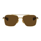 Dita Gold and Brown Flight-Seven Sunglasses