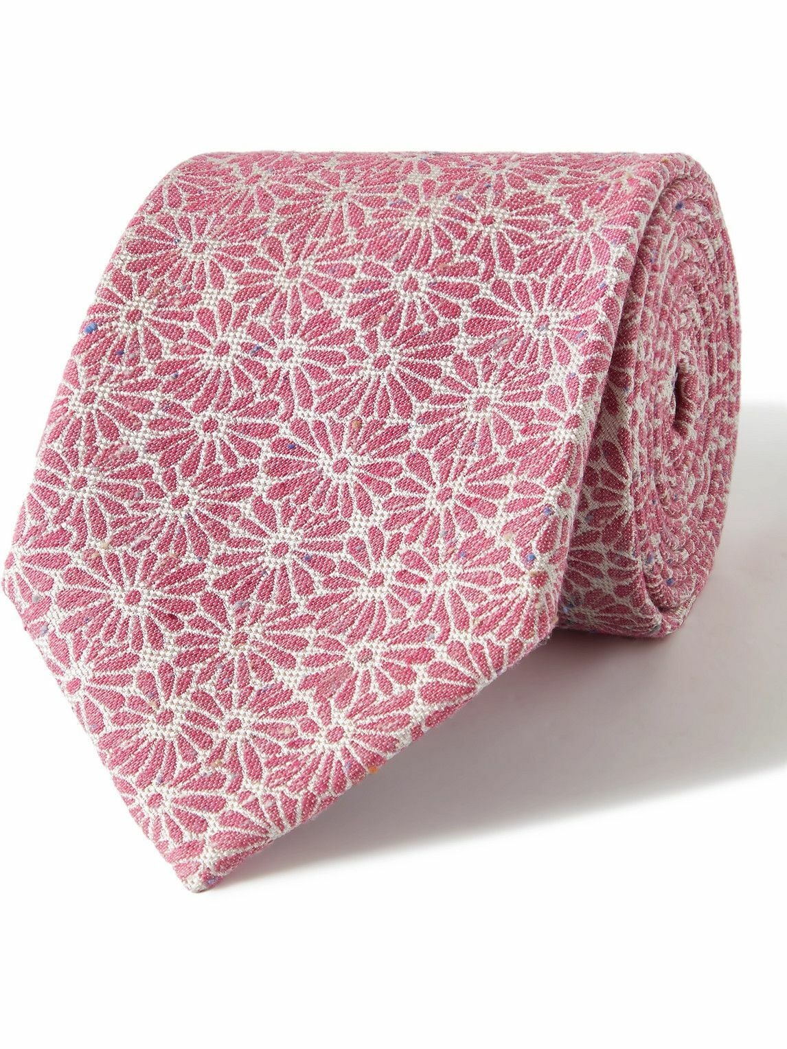 Photo: Paul Smith - 7cm Floral-Jacquard Cotton and Silk-Blend Tie