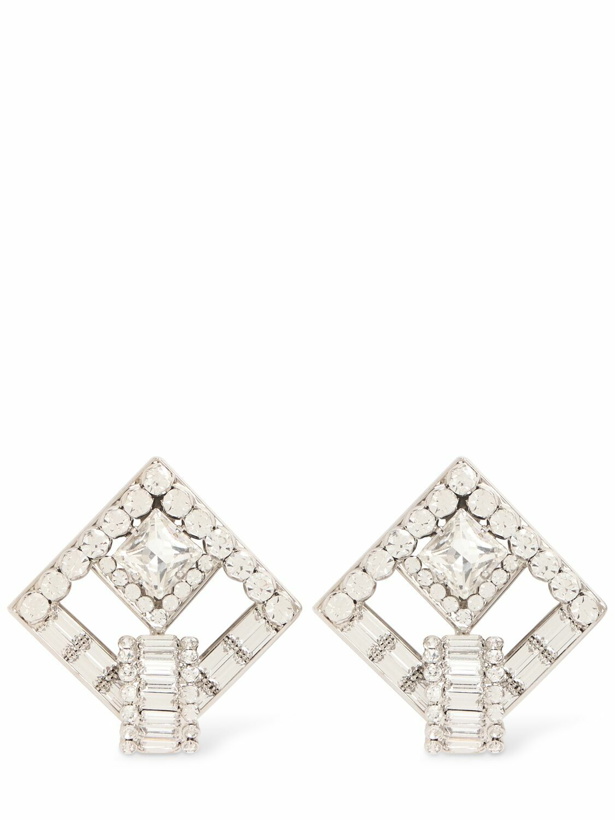 Photo: ALESSANDRA RICH Crystal Square Earrings