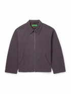 Small Talk - Washed Silk-Twill Jacket - Purple