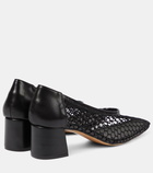 Souliers Martinez Balles 50 leather-trimmed pumps