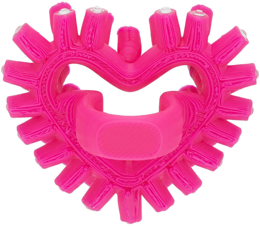 Roussey SSENSE Exclusive Pink 3D-Printed Crush Ring