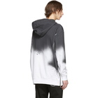 Balmain Black and White Graffiti Logo Hoodie