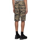 Junya Watanabe Khaki and Brown Camouflage Chino Cargo Shorts