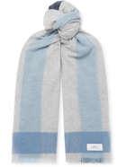 MR P. - Fringed Colour-Block Cashmere Scarf