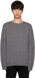 Helmut Lang Gray All Over Sweater