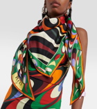 Pucci Patchwork silk twill scarf