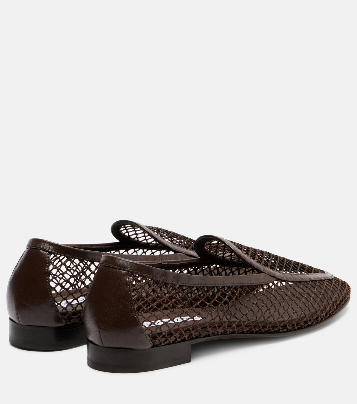 Aquazzura Saint Germain leather-trimmed moccasins