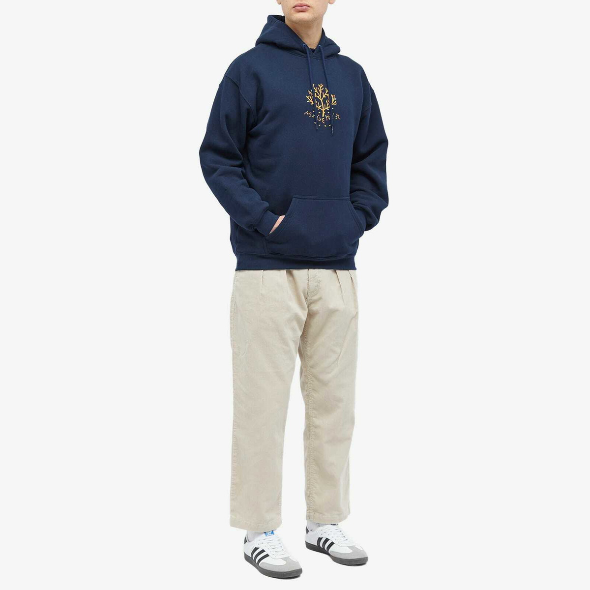 Magenta Men's Tree Hoodie in Navy