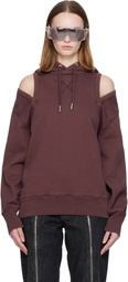 Jean Paul Gaultier Burgundy Cut Out Hoodie