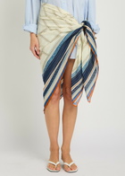 Toteme Collector Printed Cotton-blend Sarong - Navy - One Size