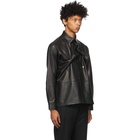 HELIOT EMIL Black Lambskin Warped Shirt