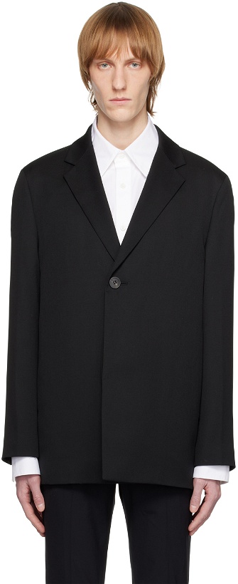 Photo: Solid Homme Black Two-Button Blazer