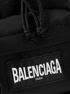 BALENCIAGA - Logo-Appliquéd Recycled Nylon Messenger Bag - Black