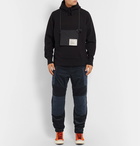 Engineered Garments - Patchwork Wide-Leg Cotton-Corduroy, Ribbed Wool and Canvas Trousers - Men - Navy