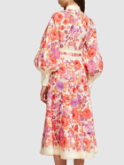 ZIMMERMANN - Raie Printed Linen Midi Dress