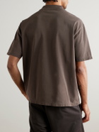 FRAME - Cotton-Piqué Polo Shirt - Brown