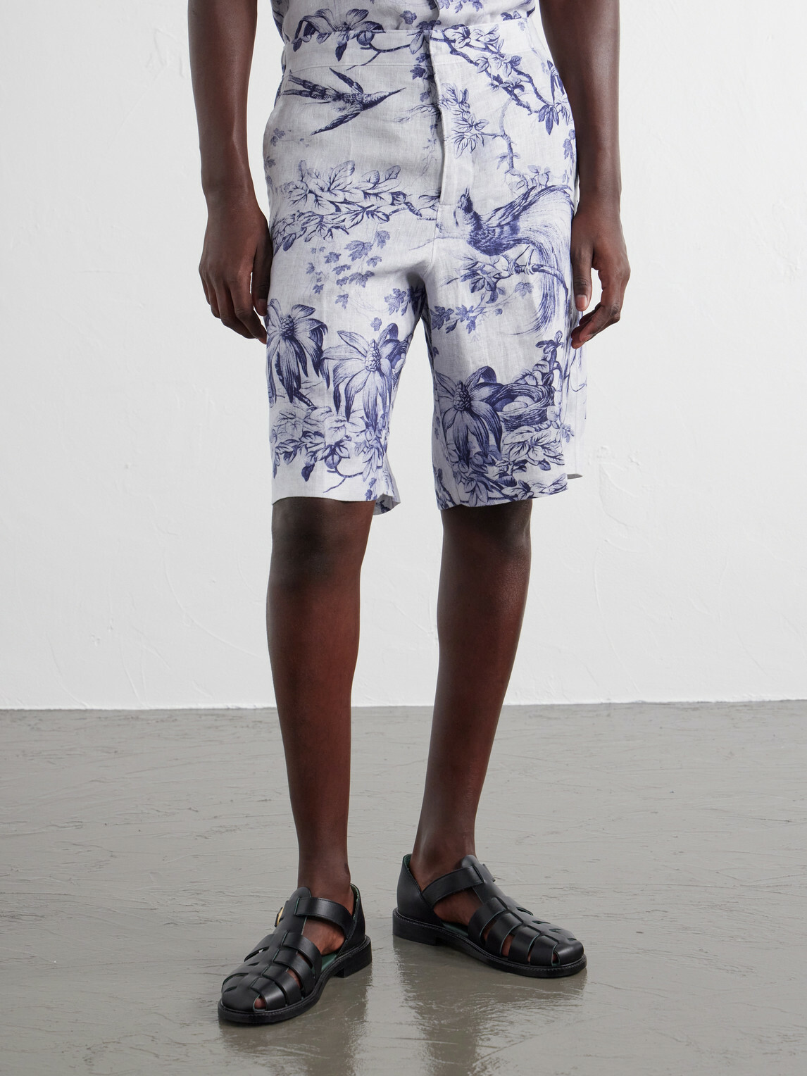 Orlebar Brown - Laurent Straight-Leg Linen Shorts - Blue