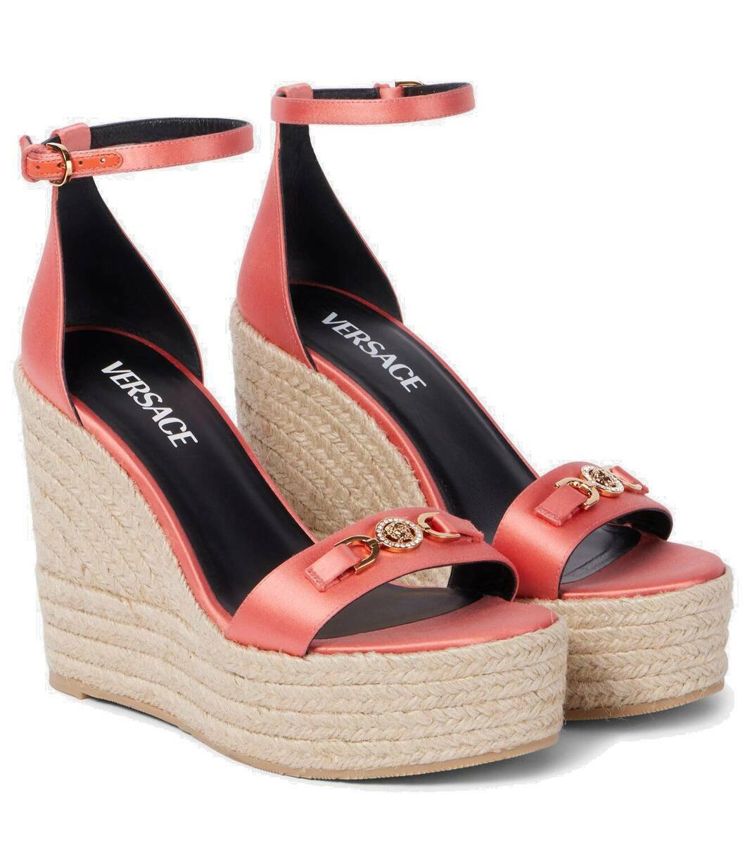 Versace Medusa '95 leather wedge sandals Versace