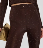 Alex Perry Rane embellished jersey tights