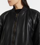 Balenciaga Leather bomber jacket