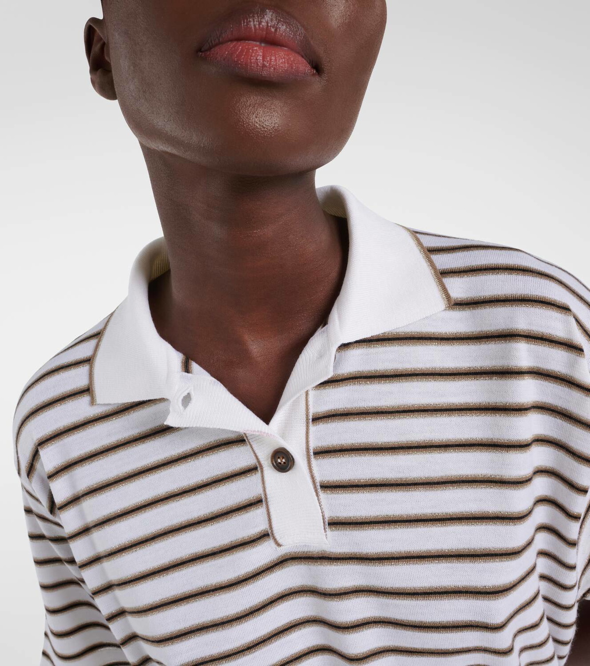 Brunello Cucinelli ストライプポロシャツ Brunello Cucinelli ストライプポロシャツ シグネチャーストライプ