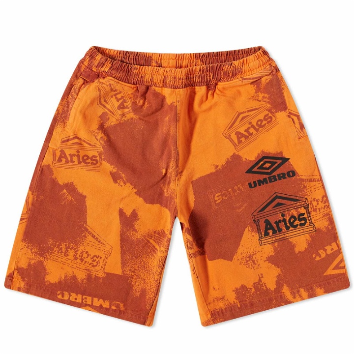 Photo: Aries x Umbro Pro 64 Short in Orange