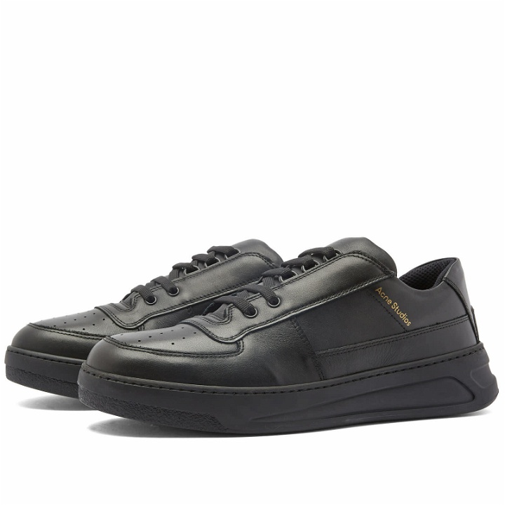 Photo: Acne Studios Men's Perey Lace Up Friend Face Sneakers in Black