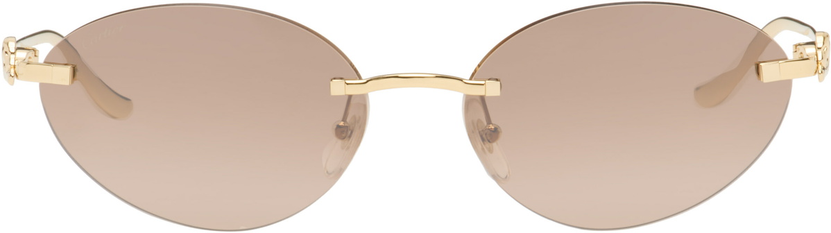 Cartier Gold 'Panthère de Cartier' Sunglasses