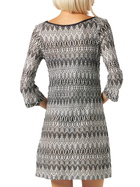 MC2 Saint Barth Black And White Knitted Chevron Mini Dress