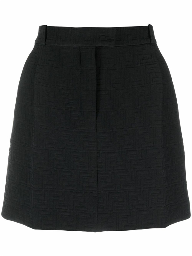 Photo: FENDI - Ff Cotton Mini Skirt
