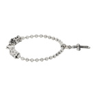 Emanuele Bicocchi Silver Cross Disco Chain Bracelet