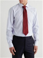 Turnbull & Asser - Shelton Slim-Fit Cutaway-Collar Pinstriped Cotton Shirt - Blue