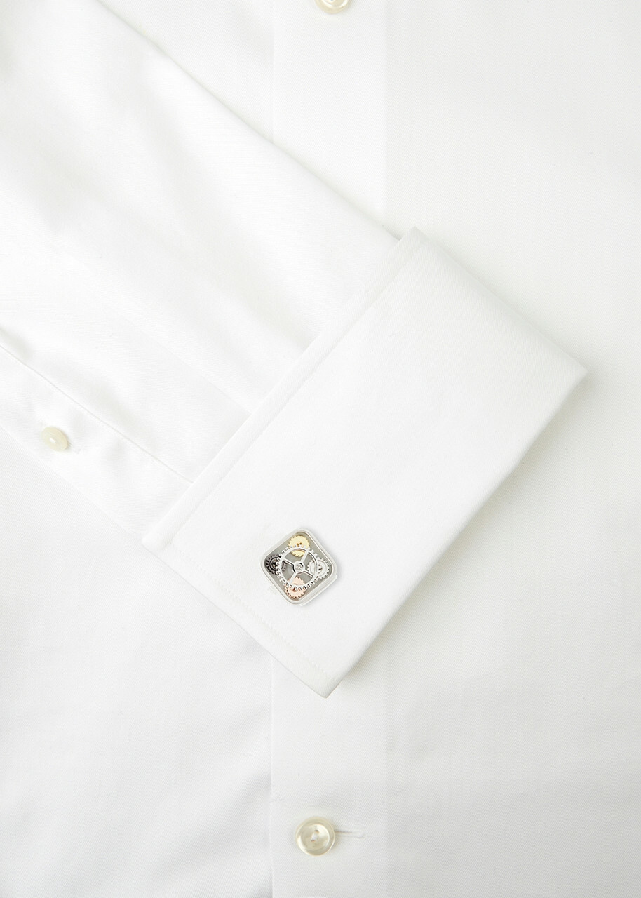 Tateossian Dials Gear-effect Cufflinks - Silver