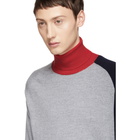 Band of Outsiders Grey Colorblocked Turtleneck