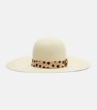 Valentino Polka-dot straw boater hat