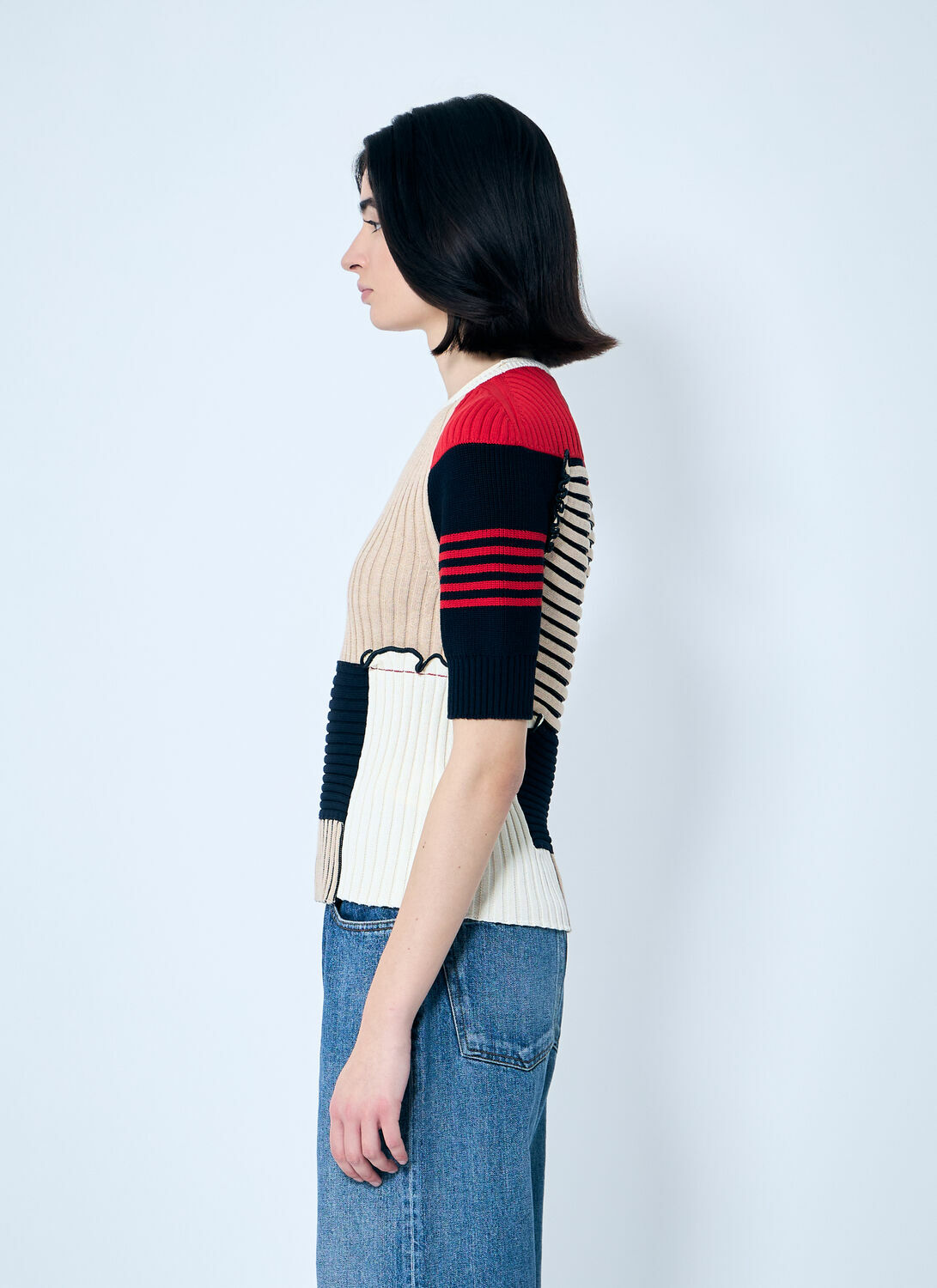 Bottega Veneta Rib Patchwork Sweater