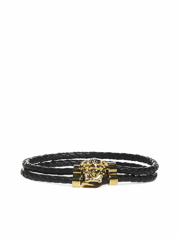 Photo: Versace la Medusa Leather Bracelet