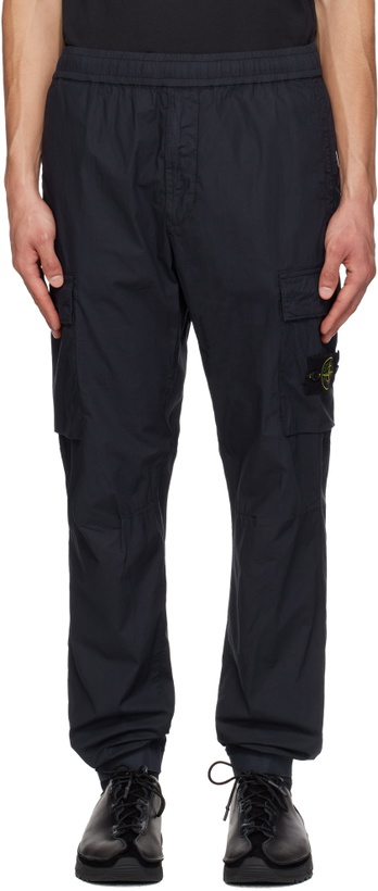 Photo: Stone Island Navy 3100031 Stretch Organic Cotton Twill Cargo Pants